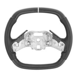 Picture of Drake Muscle Cars CV950-25 Steering Wheel Carbon Fiber with Leather Grips Heated