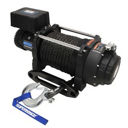 Picture of Superwinch 1518201 Tiger Shark 18000SR Winch 24V 18000lb(8165kg) Single Line Pull with Hawse Fairlead 33/64" x 79' Synthetic Rope Corded Handheld Remote