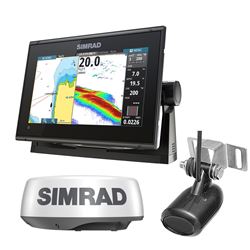 Picture of Simrad 000-16293-001 GO9 XSE 9’’ Multifunctional Display with 83/200 Transom Mount Transducer and C-MAP Discover Charts