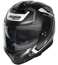 Picture of Nolan N885275680385 N80-8 Ally Motorcycle Helmet Flat Black/White SM