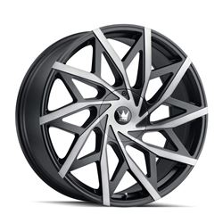 Picture of Mazzi Wheels 372-22937TM MAZZI BIG EASY 372 MATTE BLACK MACHINED WITH DARK 22X9.5 6-135/6-139.7 30MM 106MM