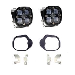 Picture of Baja Designs 448129 Squadron SAE Fog Pocket Light Kit for Mercedes-Benz Sprinter Van 2500/3500 2014-2018 - Includes CANbus Harness Adapter (SAE Spot Lens; Clear)