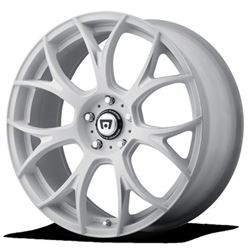 Picture of Motegi Wheels MR12621000432 MR126 Matte White With Milled Accents Wheel with Painted and Chromium (hexavalent compounds) (20 x 10. inches /0 x 57 mm, 32 mm Offset)