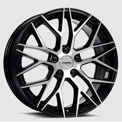 Picture of KATANA WHEELS KR01-208554GBF KR01 Glossy Black Machined Face