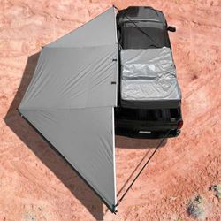 Picture of Overland Vehicle Systems 18069909 HD Nomadic 180 - Awning, Grey Body, Green Trim & Black Travel Cover  - No Brackets, No Hardware, No Accessories