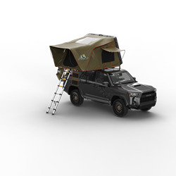 Picture of Tuff Stuff Overland TSRTTCSBK Alpha Hard Top Side Open Rooftop Tent 4 Person Black