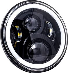 Picture of Letric Lighting LLC-LHC-7DB 7in. Premium Wide-Array LED Headlight with Full-HALO - Black