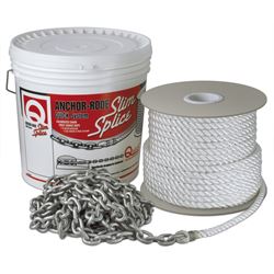 Picture of Quick FVC080391220Q00 QUICK ANCHOR RODE 25' 8MM CHAIN 200' 9/16" 3 PLAIT ROPE