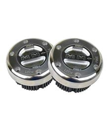 Picture of Mile Marker 459SS Manual Locking Hub 35 Spline Dana 70 Hub Internal Mount/Bolts Axle O.D. Of 1.500 Stainless Steel Pair Supreme Mile Marker
