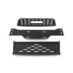 Picture of Attica 4x4 ATTF103A101-4-BX Terra Series Front Bumper Winch Plate Kit - Black - Powder Coated - Steel