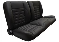 Picture of Brothers Trucks QSBNH87BLUE Trucks  Split-Bench Seat - Sport - Black/Blue Stitching