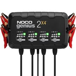 Picture of Noco Genius GENIUS2X4 NOCO Company GENIUS2X4 6V/12V 4-Bank, 8-Amp Smart Battery Charger