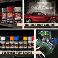 Picture of Dupli-Color DE1634 Engine Enamel Spray Paint with Ceramic GM/Chrysler Low Gloss Black 12 oz