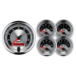 Picture of AutoMeter 1202 Gauge Kit, 5 Pc., 3 3/8" & 2 1/16" , Elec. Speedometer, American Muscle