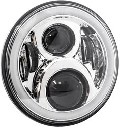 Picture of Letric Lighting LLC-LHC-7DC 7in. Premium Wide-Array LED Headlight with Full-HALO - Chrome