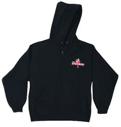 Picture of Stud Boy 2492-00 STUD BOY BLACK ZIP HOODIE, MEDIUM