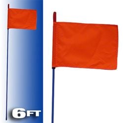 Picture of FireStik Antenna Company F6-BLUE-8120R FIRESTIK F6-BLUE-8120R Blue Fire Stick W/orange Safety Flag - 6ft