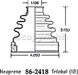 Picture of EMPI 86-2418-D CV Boot