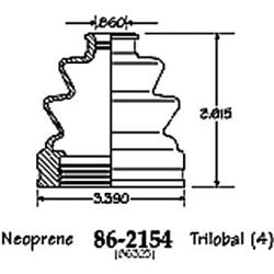 Picture of EMPI 86-2154-D 1989-1990 Plymouth Colt CV Boot - - Black