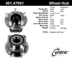 Picture of Centric 401.47001 Premium Hub Assembly
