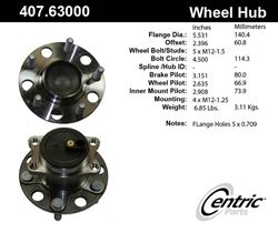Picture of Centric 407.63000E Standard Hub Assembly