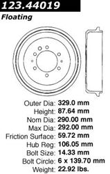 Picture of Centric 123.44019  Brake Drum