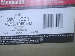 Picture of Motorcraft MM1091 Blower Motor