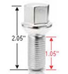 Picture of Gorilla Automotive 18018 Ball Seat (R13) Lug Bolt 17mm Hex 14mmx1.50 Chrome 27mm Thread Length Bulk 18018