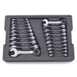 Picture of GearWrench 81903 20 Piece Stubby Wrench Set 3/8-15/16 10-19MM