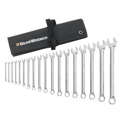 Picture of GearWrench 81917 18 Piece SAE Long Pattern Non Ratcheting Combo Wrench Set