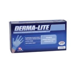 Picture of SAS Safety Corp 6608 Derma-Lite Powdered Nitrile Disposable Gloves, Large