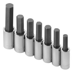 Picture of SK Hand Tools 41227 Socket Set Hex Bit 7 Pc 1/2" Dr. Fract.