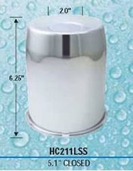 Picture of Gorilla Automotive HC211LSS Push Thru Hub Cover Closed End Long 5.1 OD Polished Stainless Bulk HC211LSS