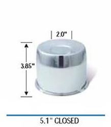 Picture of Gorilla Automotive HC211ST Push Through Hub Cover Closed End Short 5.1 OD Steel Chr Plated Bulk HC211ST