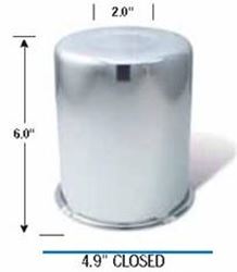 Picture of Gorilla Automotive HC296 Push Through Hub Cover Closed End Long 4.9 OD Steel Chr Plated Bulk HC296