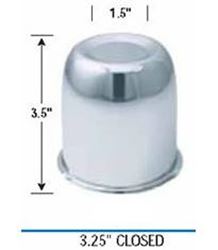 Picture of Gorilla Automotive HC201 Push Through Hub Cover Closed End 3.25 Wheel Bore Steel Chrome Plated Bulk HC201