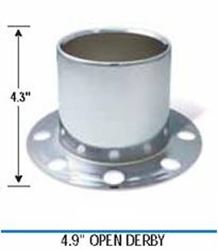 Picture of Gorilla Automotive HC230 Derby Style Hub Cover Open End 4.9" Wheel Bore Steel Chrome Plated Bulk HC230