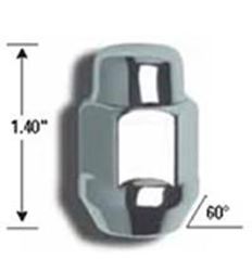 Picture of Gorilla Automotive 91188 Acorn Bulge Lug Nut 13/16" Hex 1/2"-20 Chrome Bulk 91188