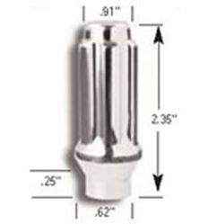 Picture of Gorilla Automotive 26148ET Small Diameter Spline Duplex E-T Lug Nut 14mmx1.50 Chrome Bulk 26148ET