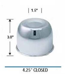 Picture of Gorilla Automotive HC202STA Push Thru Hub Cover Closed End Short 4.25 OD Steel Chr Plated Bulk HC202STA