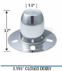 Picture of Gorilla Automotive HC226 Derby Style Hub Cover Closed End 3.195 Wheel Bore Steel Chrome Plated Bulk HC226
