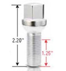 Picture of Gorilla Automotive 18020 Ball Seat (R13) Lug Bolt 17mm Hex 14mmx1.50 Chrome 32mm Thread Length Bulk 18020