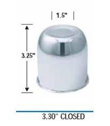 Picture of Gorilla Automotive HC216A Push Through Hub Cover Closed End 3.3 Wheel Bore Steel Chrome Plated Bulk HC216A