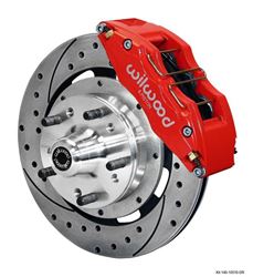 Picture of Wilwood 140-10510-DR DP6 Front Kit,12.19", Drilled, Red