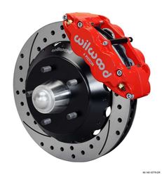 Picture of Wilwood 140-10776-DR FNSL6R Front Hub Kit,14.00", Drill, Red